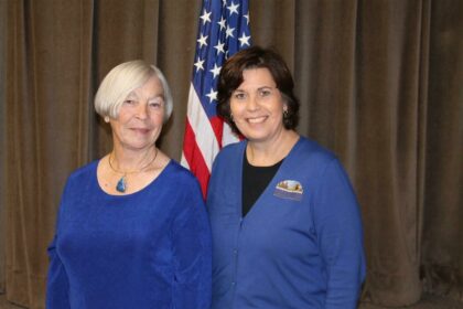 DeMaris Nesheim posing with Beth Massa